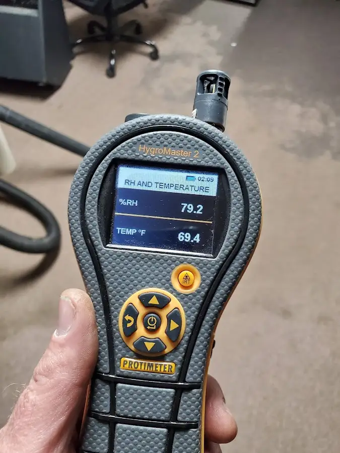 Moisture meter humidity assessment for Fire & Smoke Damage Restoration in Rusk